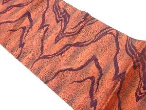 本場筑前博多抽象曲線模様織出し名古屋帯